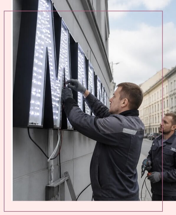 Изготовление и монтаж светодиодных LED вывесок в Миассе